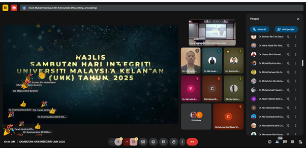 MAJLIS SAMBUTAN HARI INTEGRITI UMK 2025